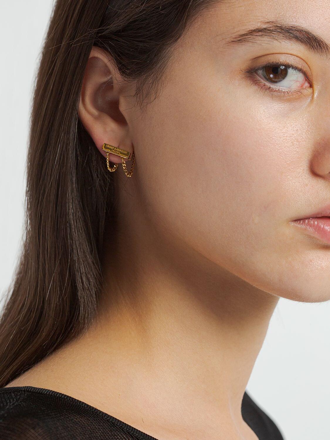 Monogram earrings cheap