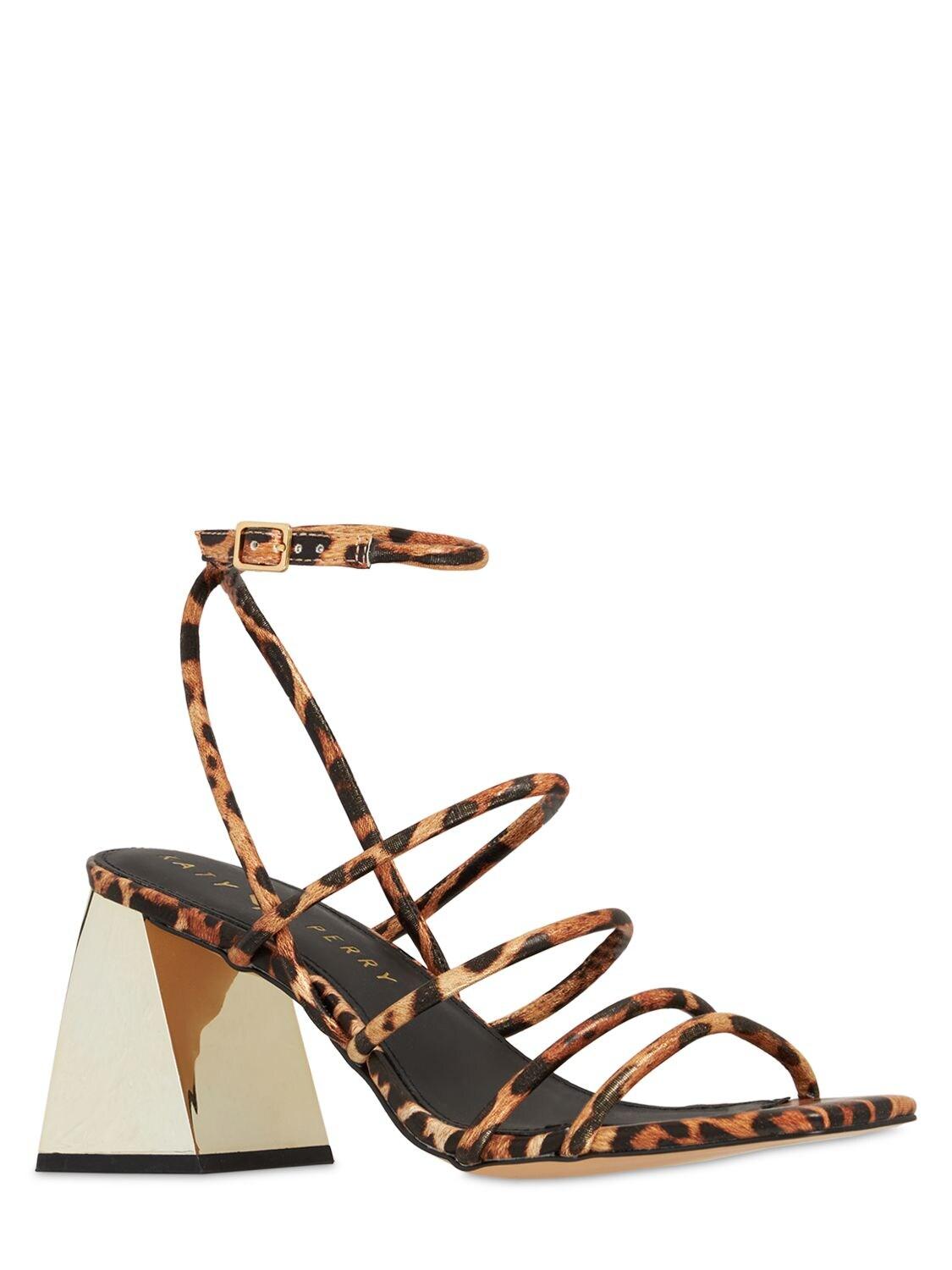 Katy Perry 75mm The Pyramid Leopard Print Sandals | Lyst