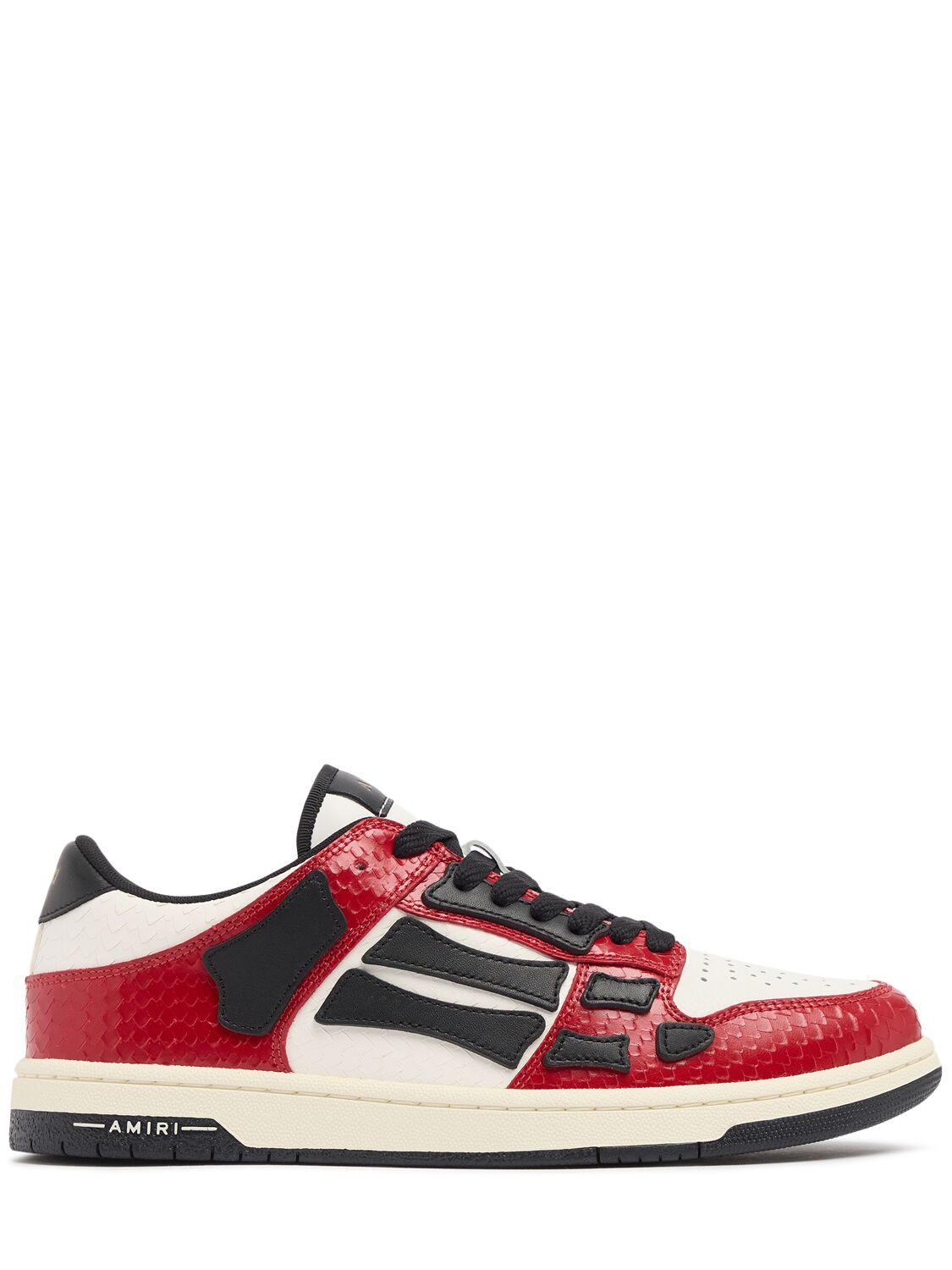 ◆AMIRI◆ CNY スケル トップ ロー スニーカー レッド Amiri CNY Skel Top Low Sneakers in Red | FWRD