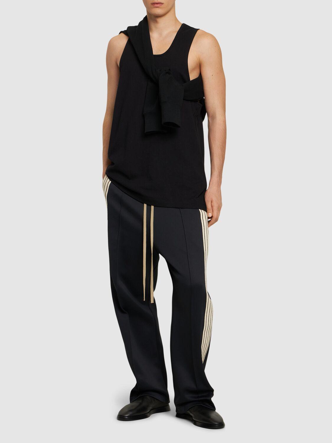 Relaxed Pintuck Sweatpants W/ Side Bands