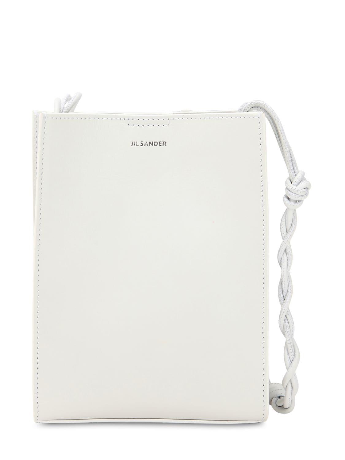 Jil Sander Tangle Small Leather Shoulder Bag in Ivory (White) - Lyst