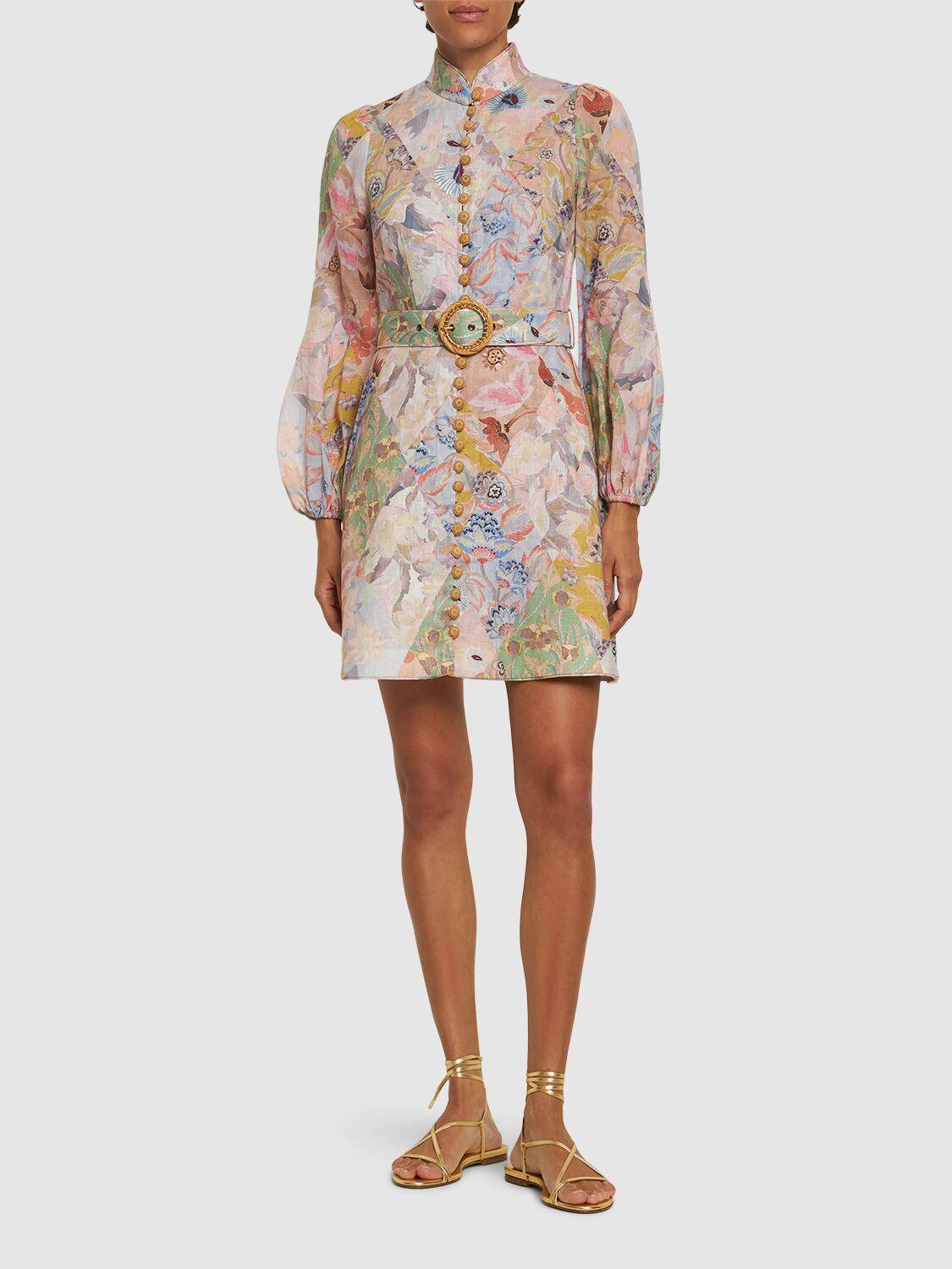 Zimmermann レディース Illustration リネンミニドレス ワンピース Zimmermann レディース Illustration リネンミニドレス ワンピース