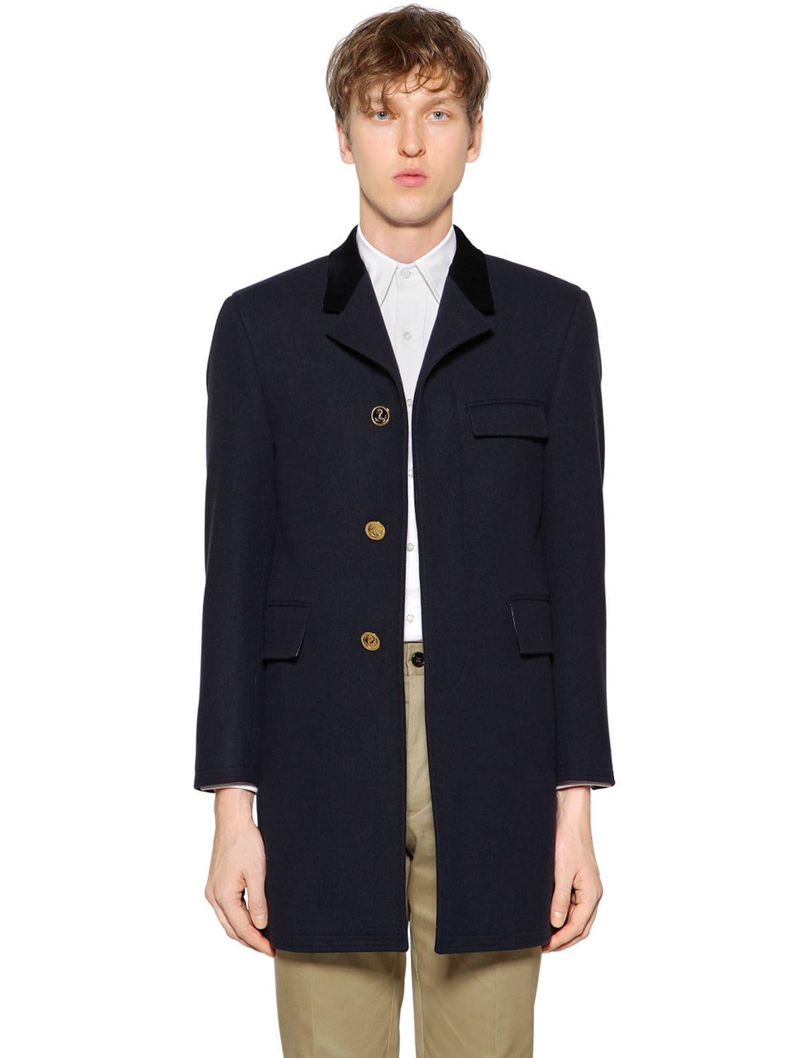 Manteau "Chesterfield" En Laine Melton Laines Thom Browne ...