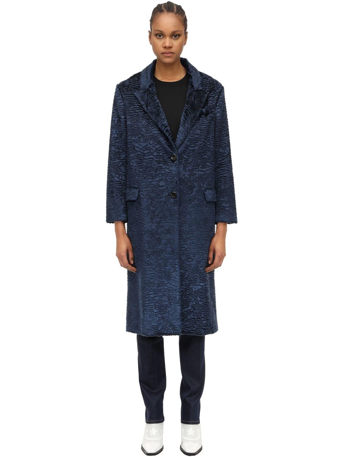 navy midi coat