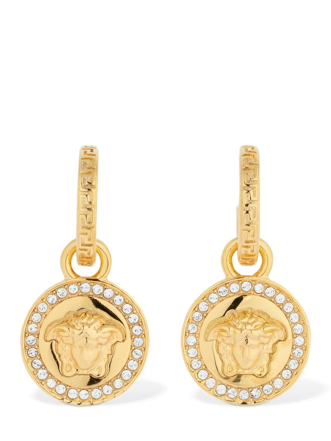 versace gold medusa earrings