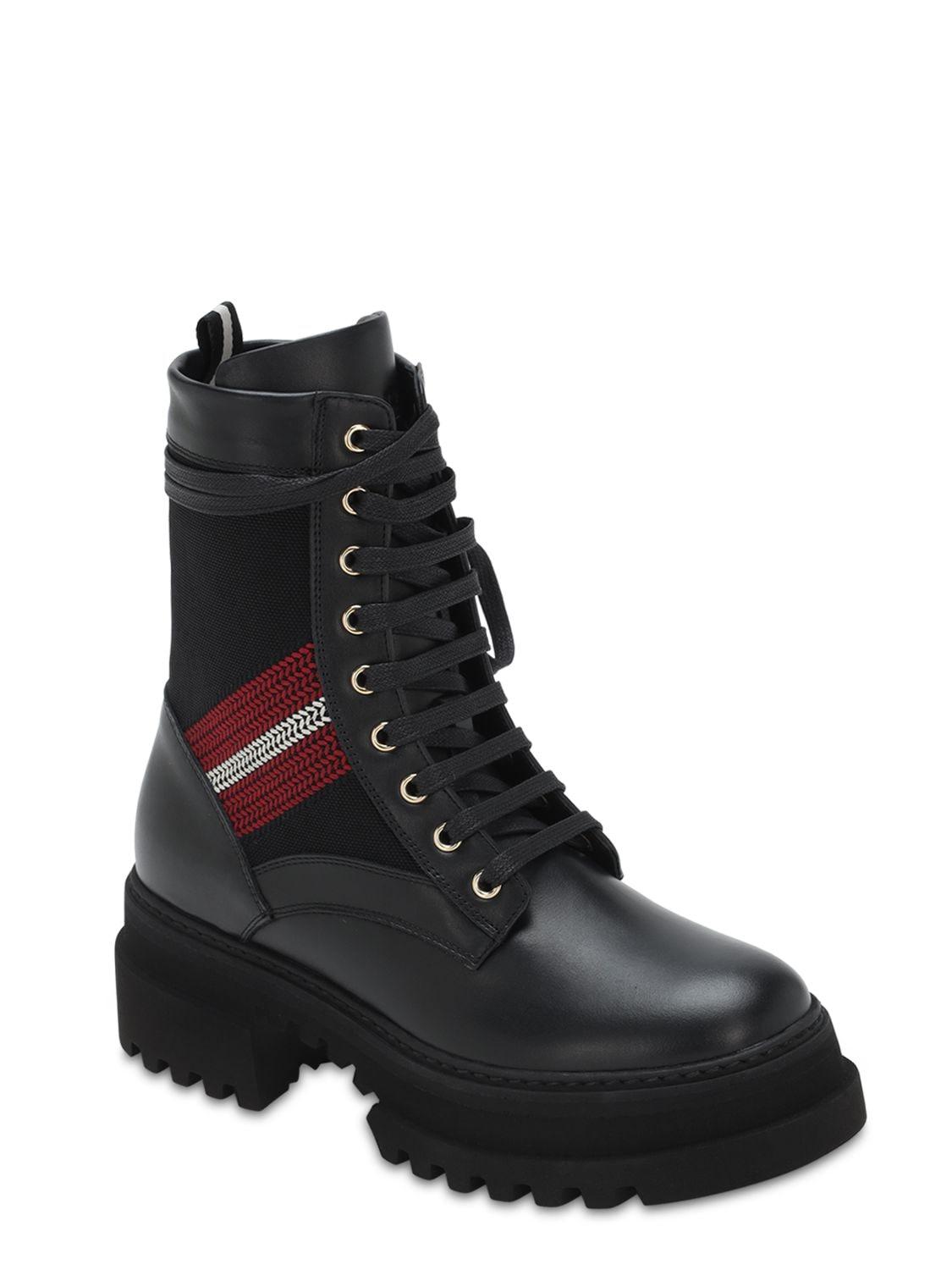 fabric combat boots