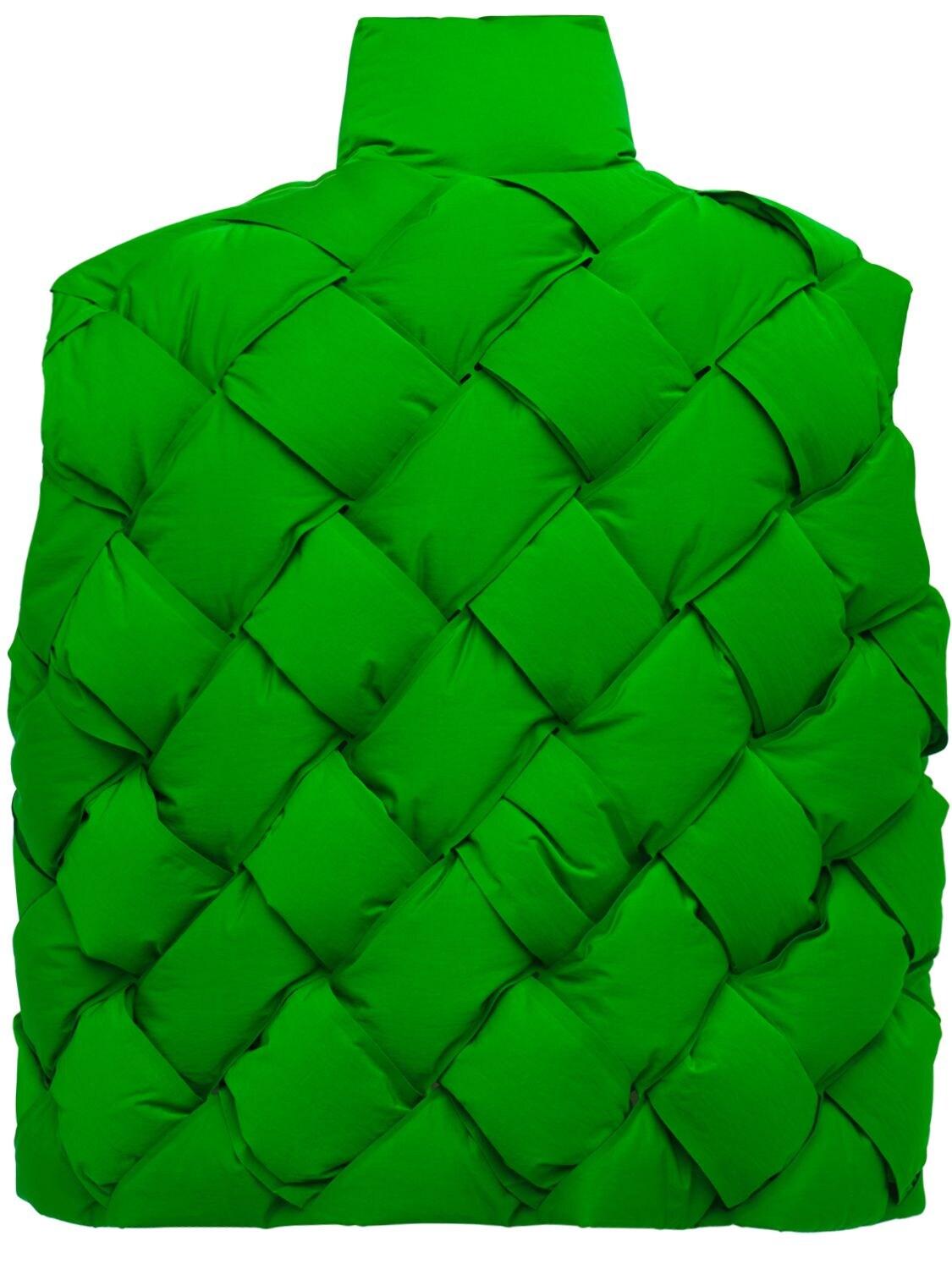 Bottega Veneta Tech Nylon Down Vest in Green for Men | Lyst