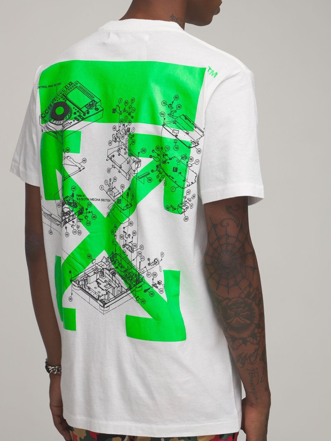 T-shirt En De Coton Imprimé Pioneer Se Console Off-White c/o Virgil Abloh  pour homme en coloris Vert | Lyst
