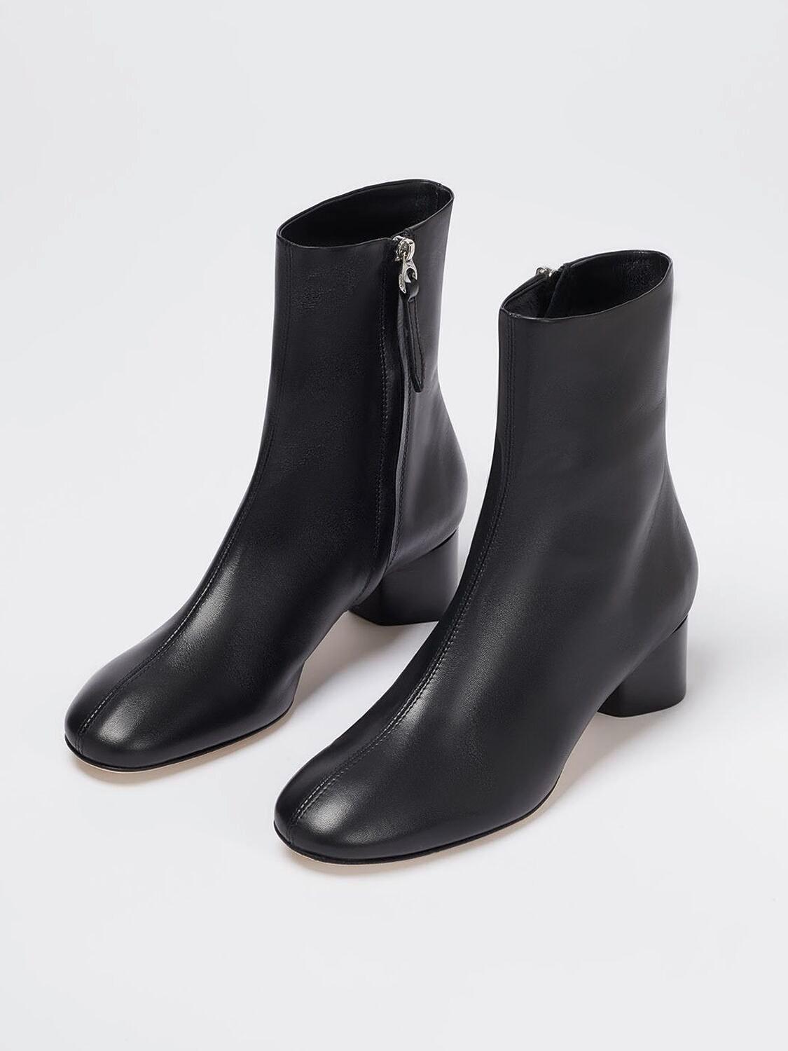 【関税込み】Aeyde ブラック Allegra ブーツ Aeyde 45mm Allegra Leather Ankle Boots in Black | Lyst