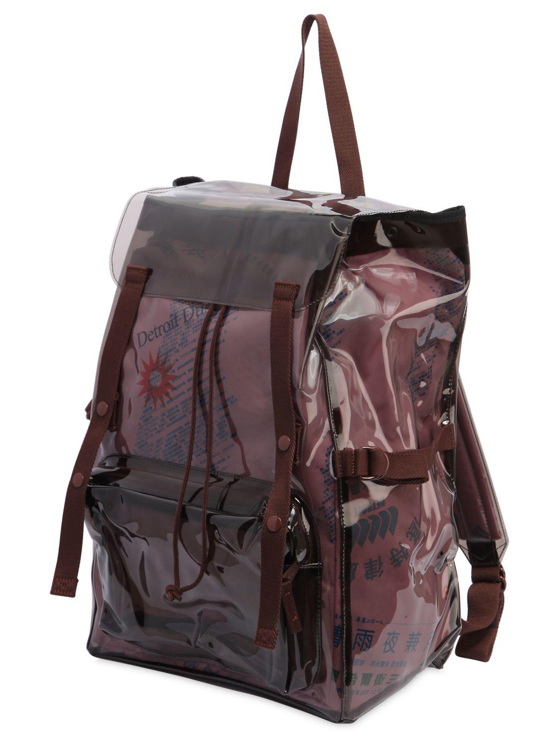 Raf Simons Eastpak Transparent Pvc Backpack in Brown for Men - Lyst