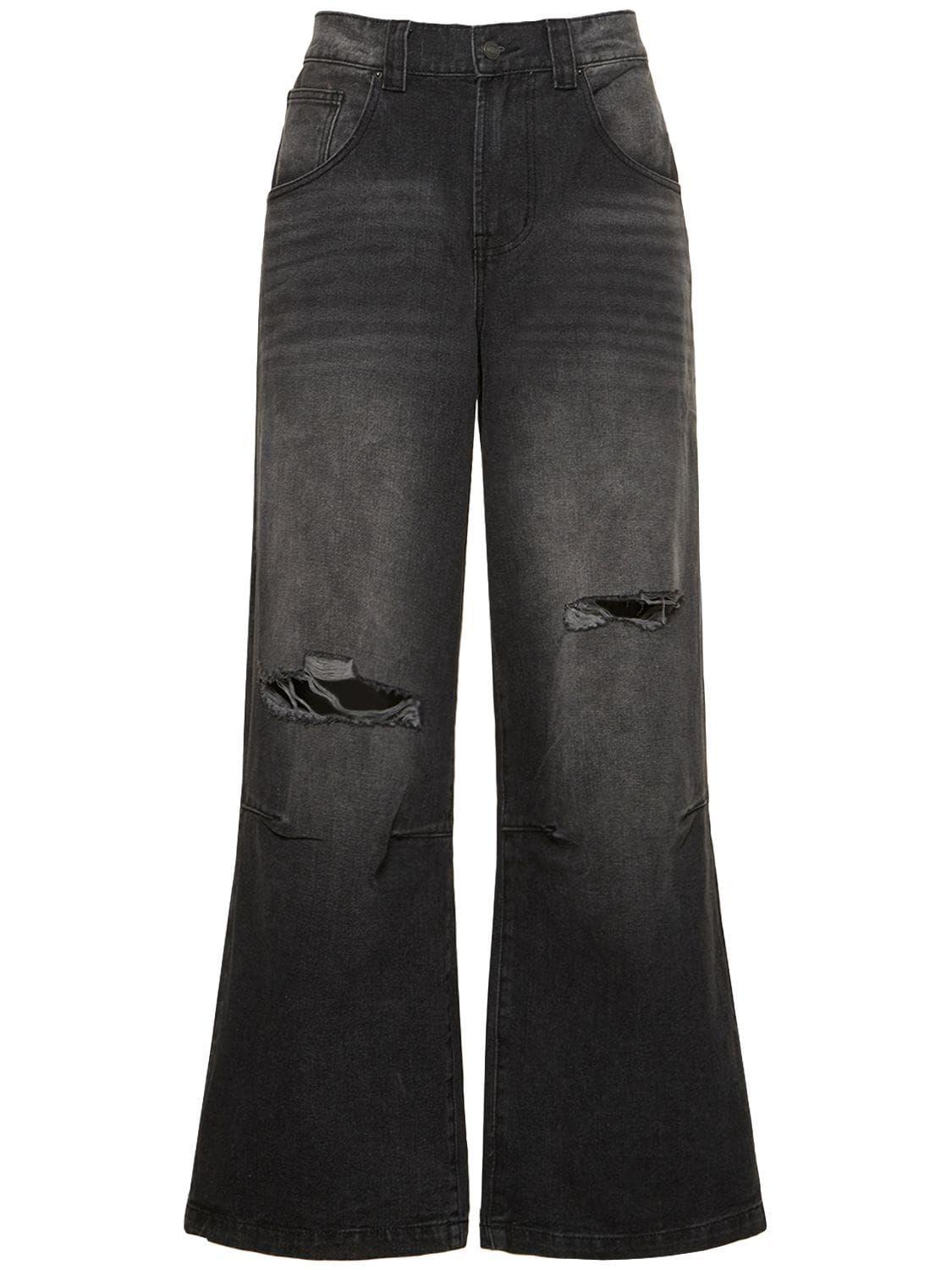 Jaded London Colossius Distressed Cotton Denim Jeans in Black for Men ...