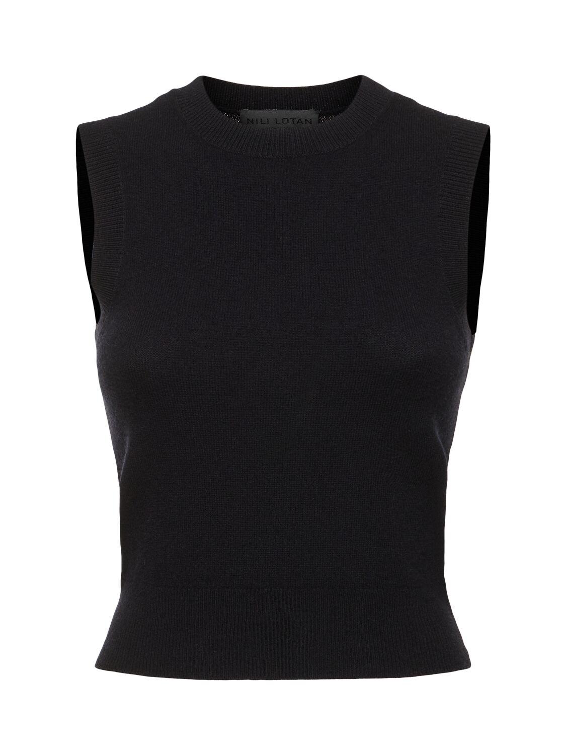Nili Lotan May Knit Cashmere Tank Top in Black Lyst UK