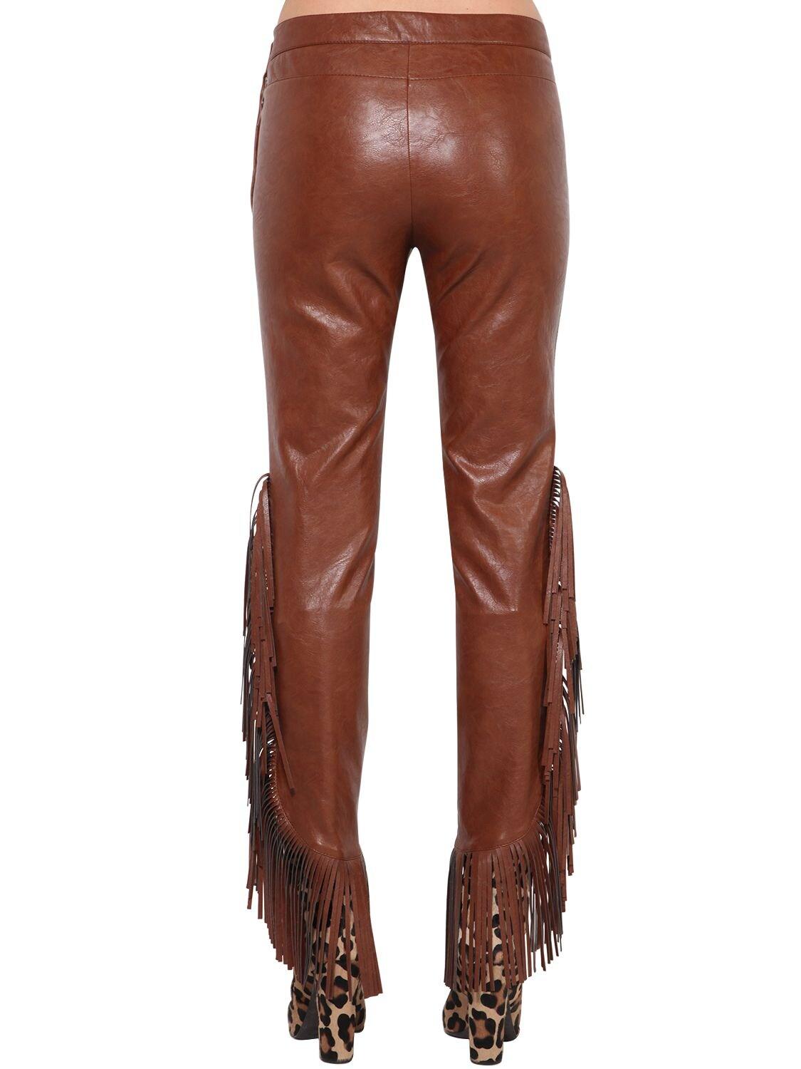 caramel leather pants