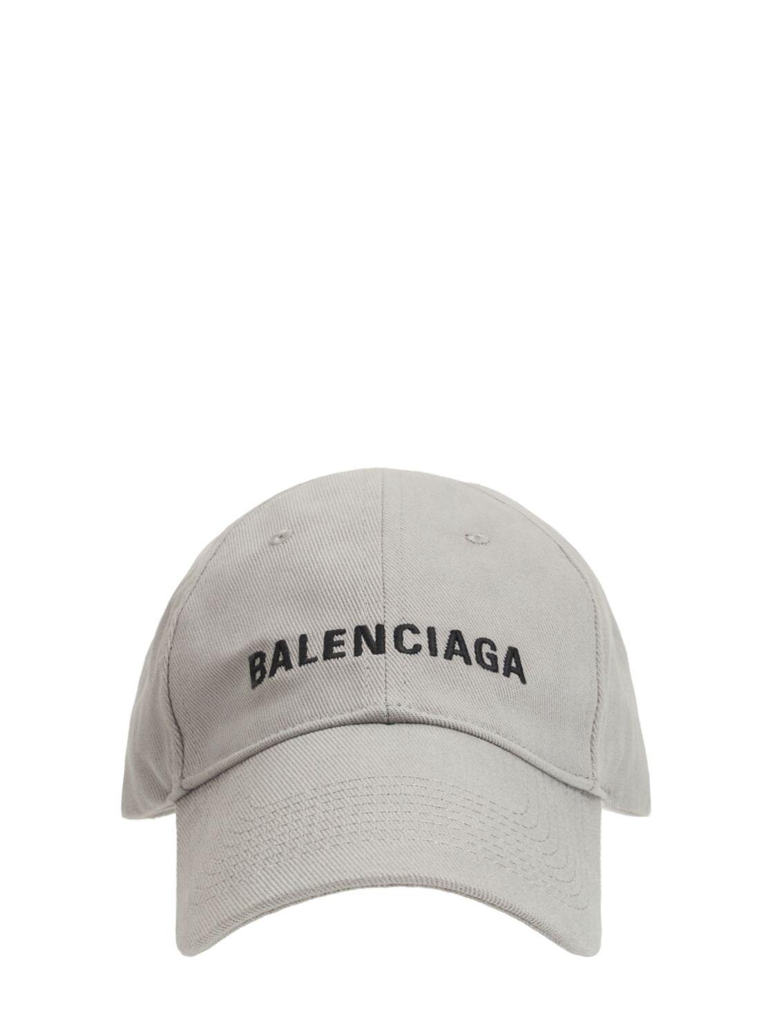 Balenciaga Logo Embroidery Baseball Cap in Lead/Black (Gray) for 