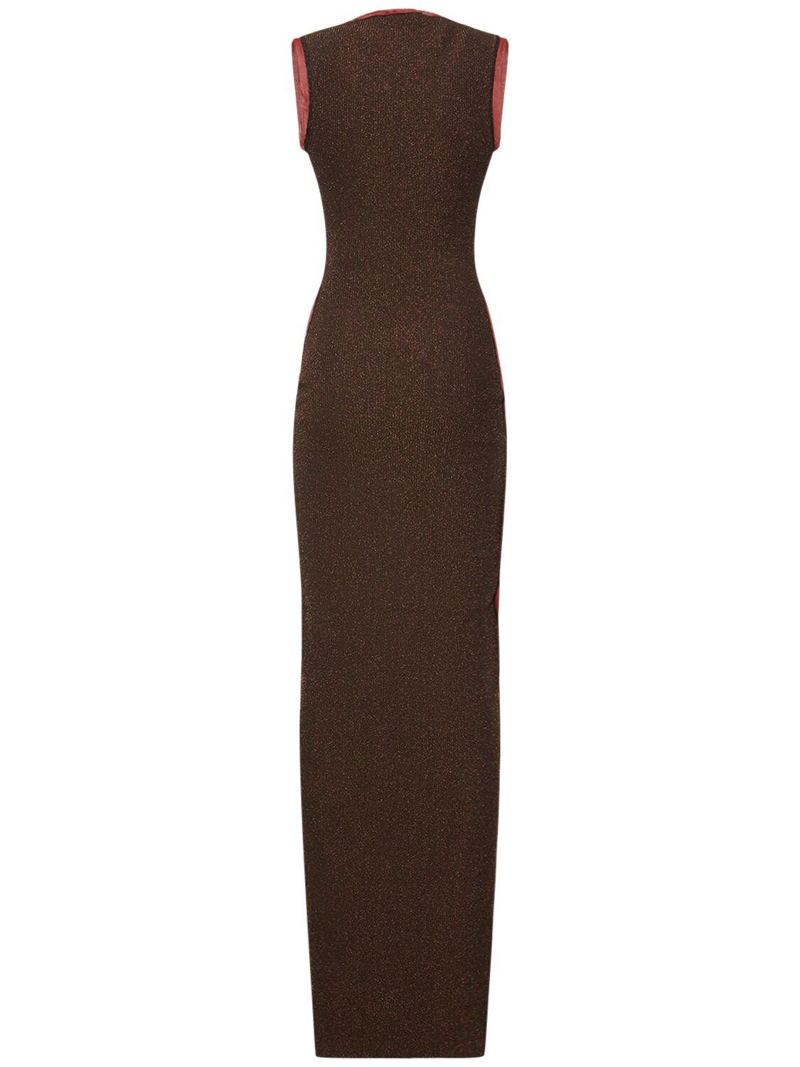 OTTOLINGER Cat Print Tech Mesh Maxi Dress in Red | Lyst UK