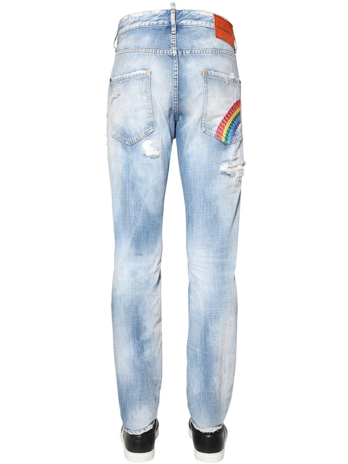 rainbow denim jeans