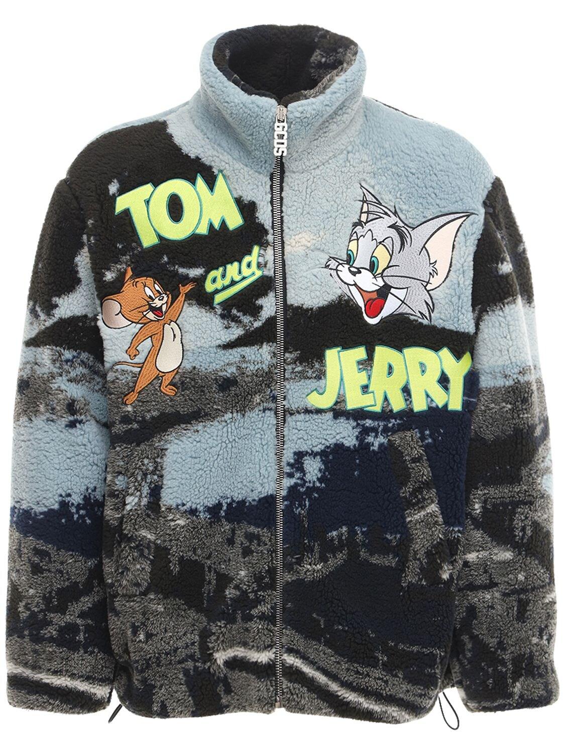 Gcds Tom & Jerry Neapolitan Fleece Jacket in Blue for Men | Lyst