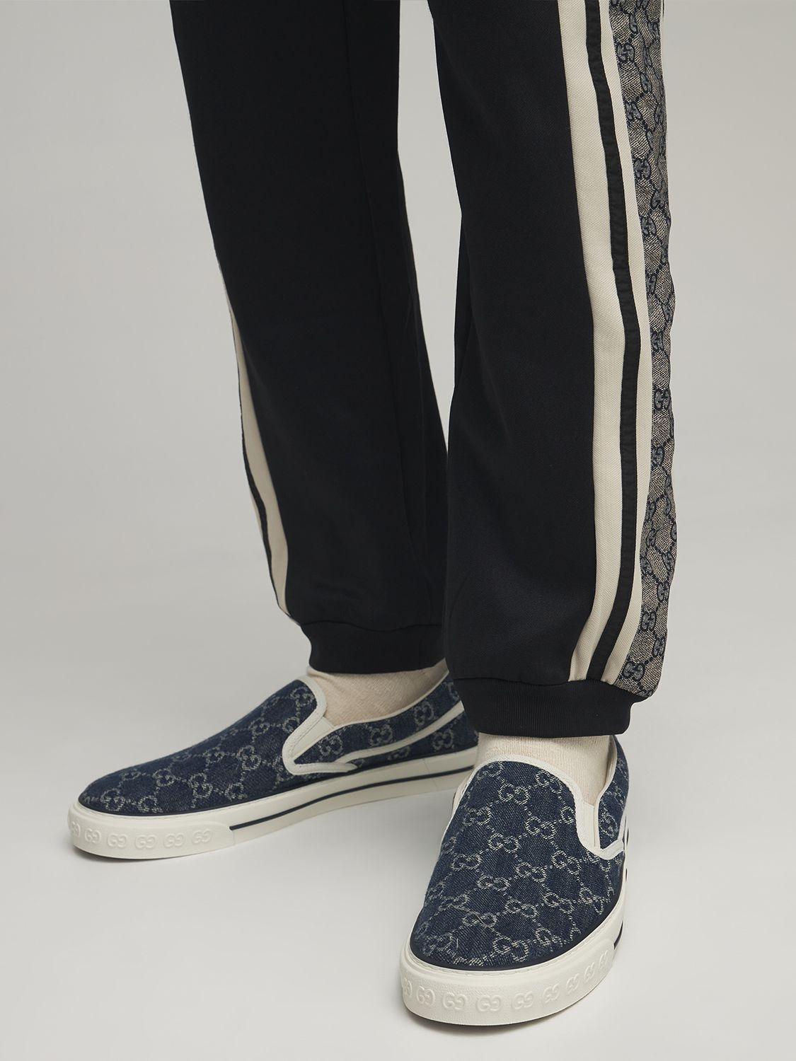 Blue slip hotsell on tennis shoes