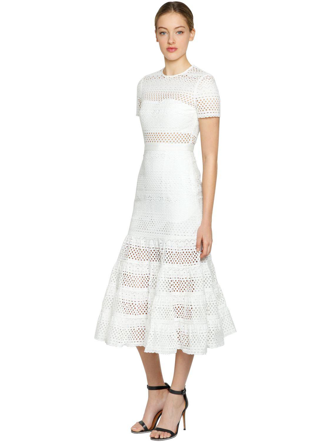 self portrait eyelet dress