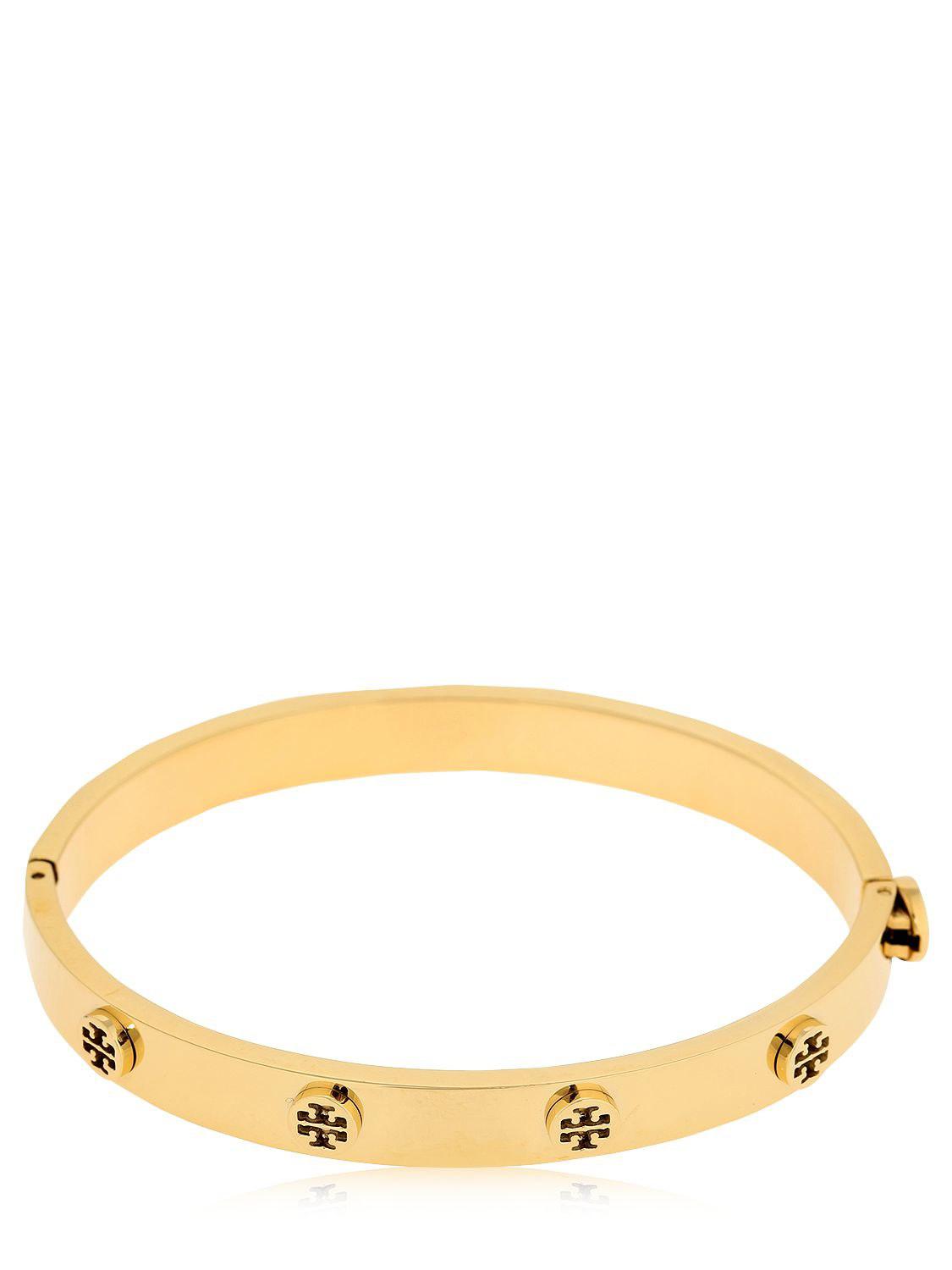 Tory Burch Miller Stud Hinge Bracelet in Gold (Metallic) | Lyst 