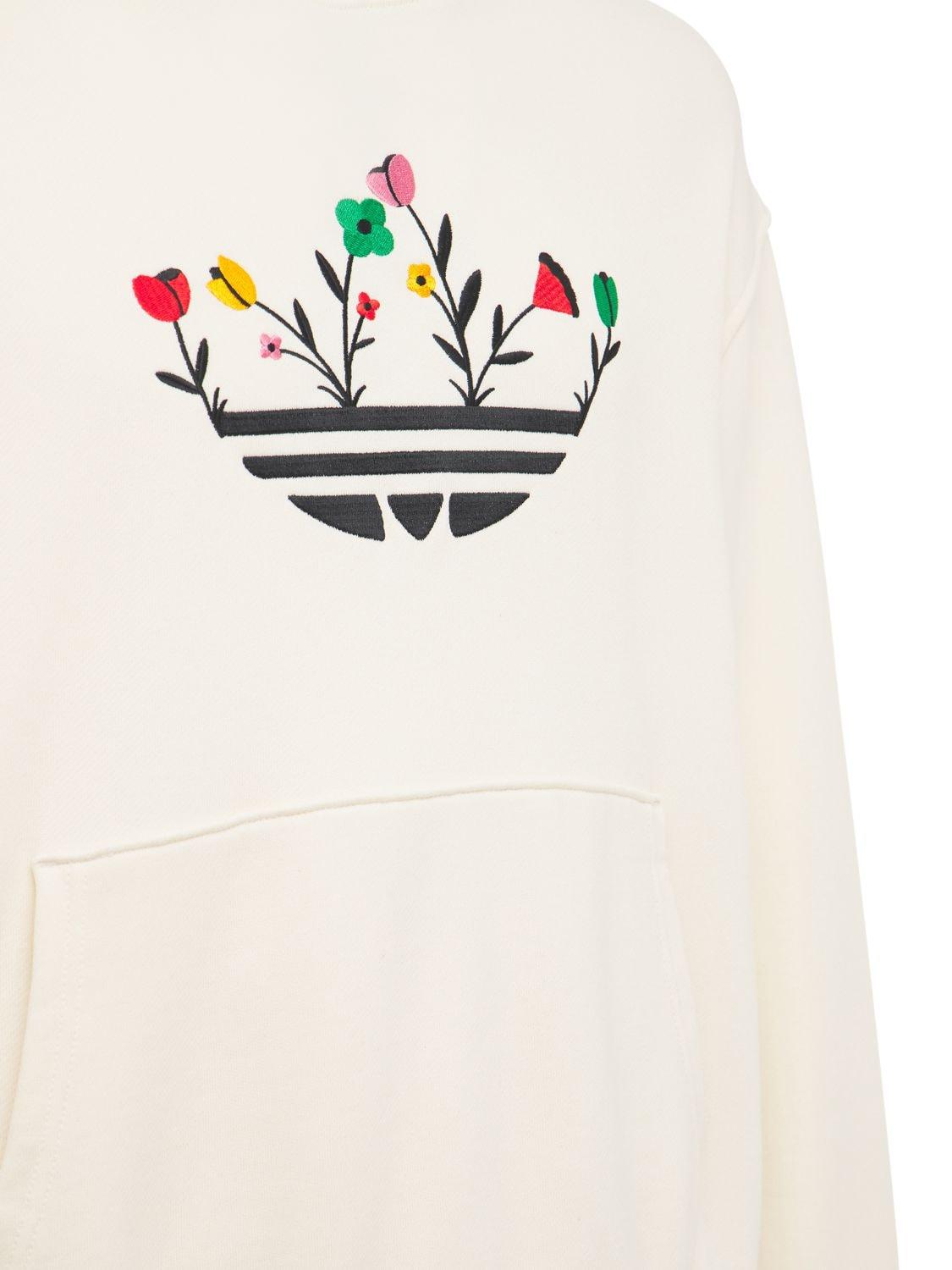 Sweat-shirt À Capuche Floral Trefoil adidas Originals pour homme en coloris  Blanc | Lyst