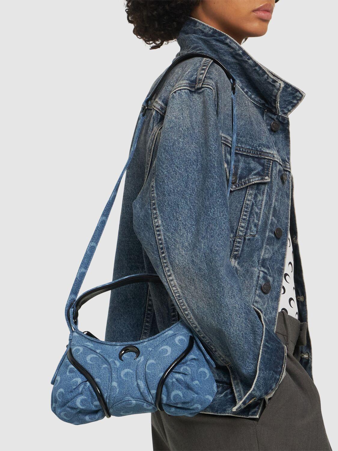 VIPセール【Marine Serre】Moon Laser Denim Futura Mini Bag Moon Laser Denim Futura Mini Bag