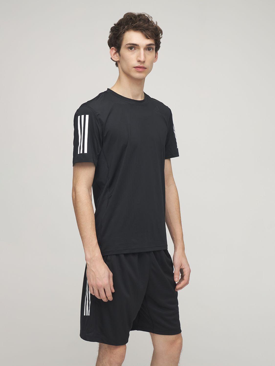 Grey for Men adidas Originals Techfit Primegreen T-shirt in Black Mens Clothing T-shirts Long-sleeve t-shirts Save 13% 