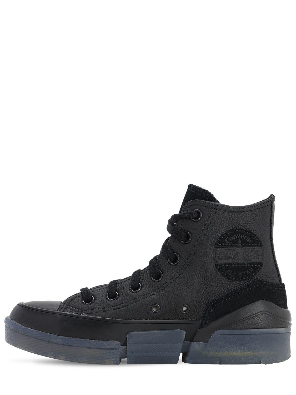 Converse Leather Twisted Cpx70 High Top in Black | Lyst