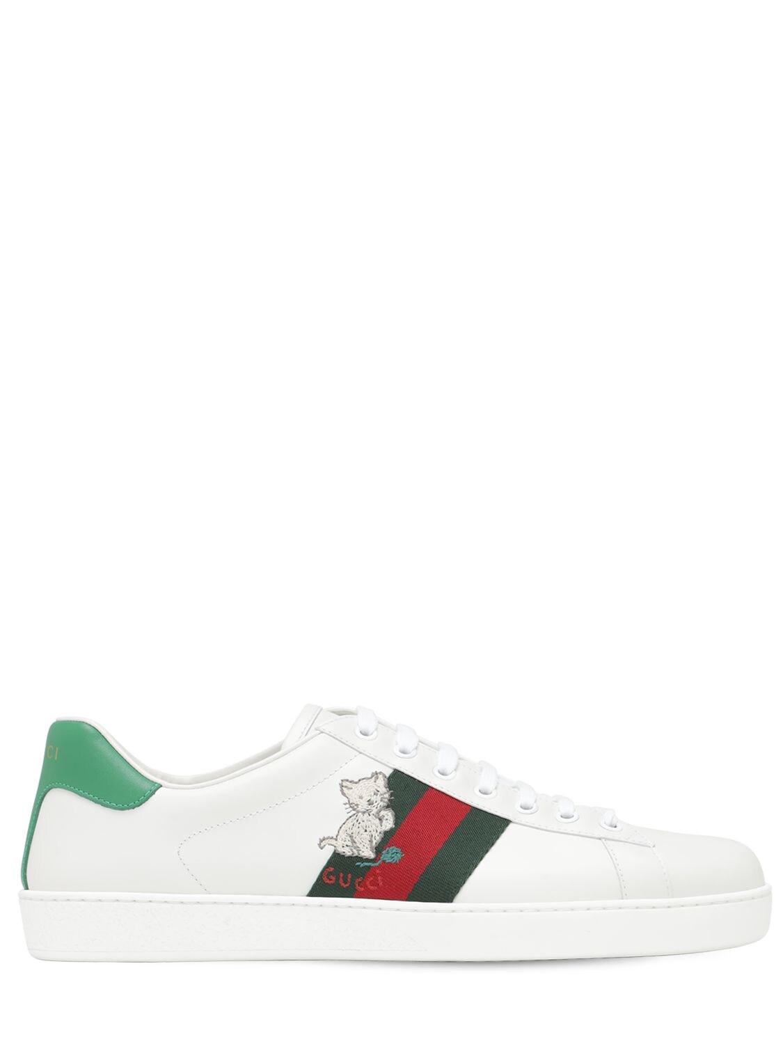 gucci ace embroidered sneaker tiger
