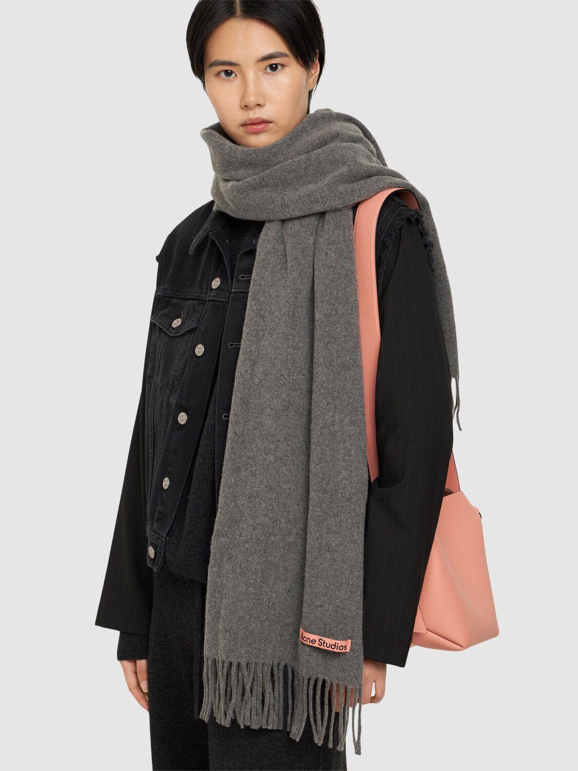 Acne Studios ウールマフラー ストール AcneStudios〉ウールモヘアスカーフ - ナロー (Acne Studios