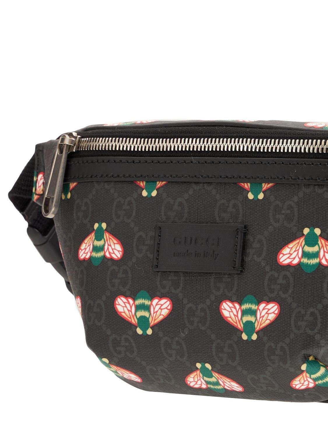 Gucci Canvas Bestiary Belt Bag With Bees in Black for Men - Lyst