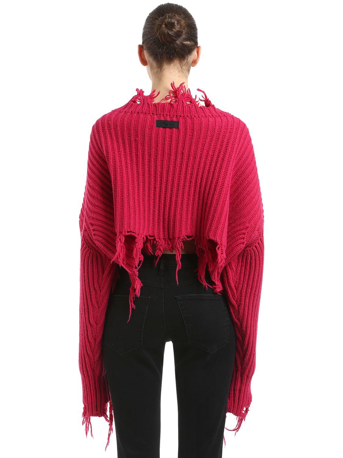 destroyed cropped sweater