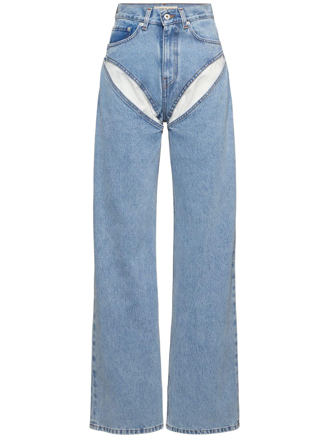 Y/PROJECT belted straight jeanワイド ジーンズ