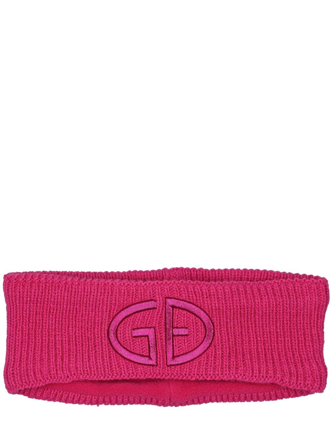 Goldbergh Logo Embroidered Wool Blend Headband in Pink | Lyst UK