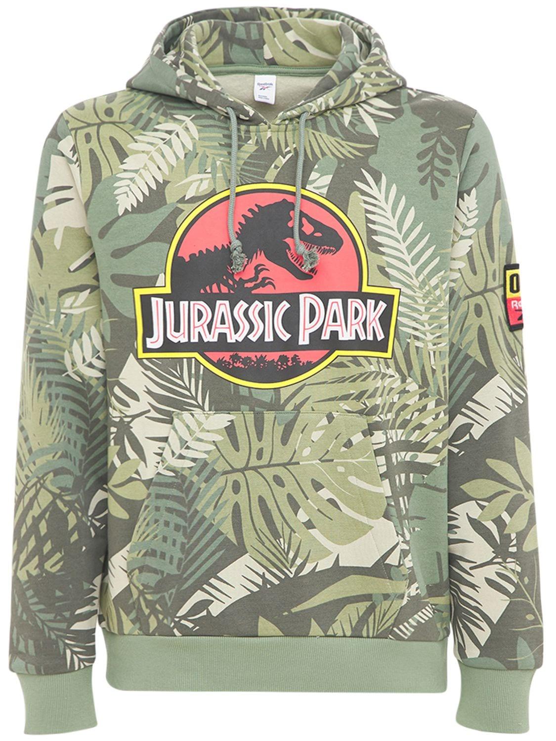Reebok Jurassic Park Cotton Sweatshirt Hoodie in Green for Men | Lyst