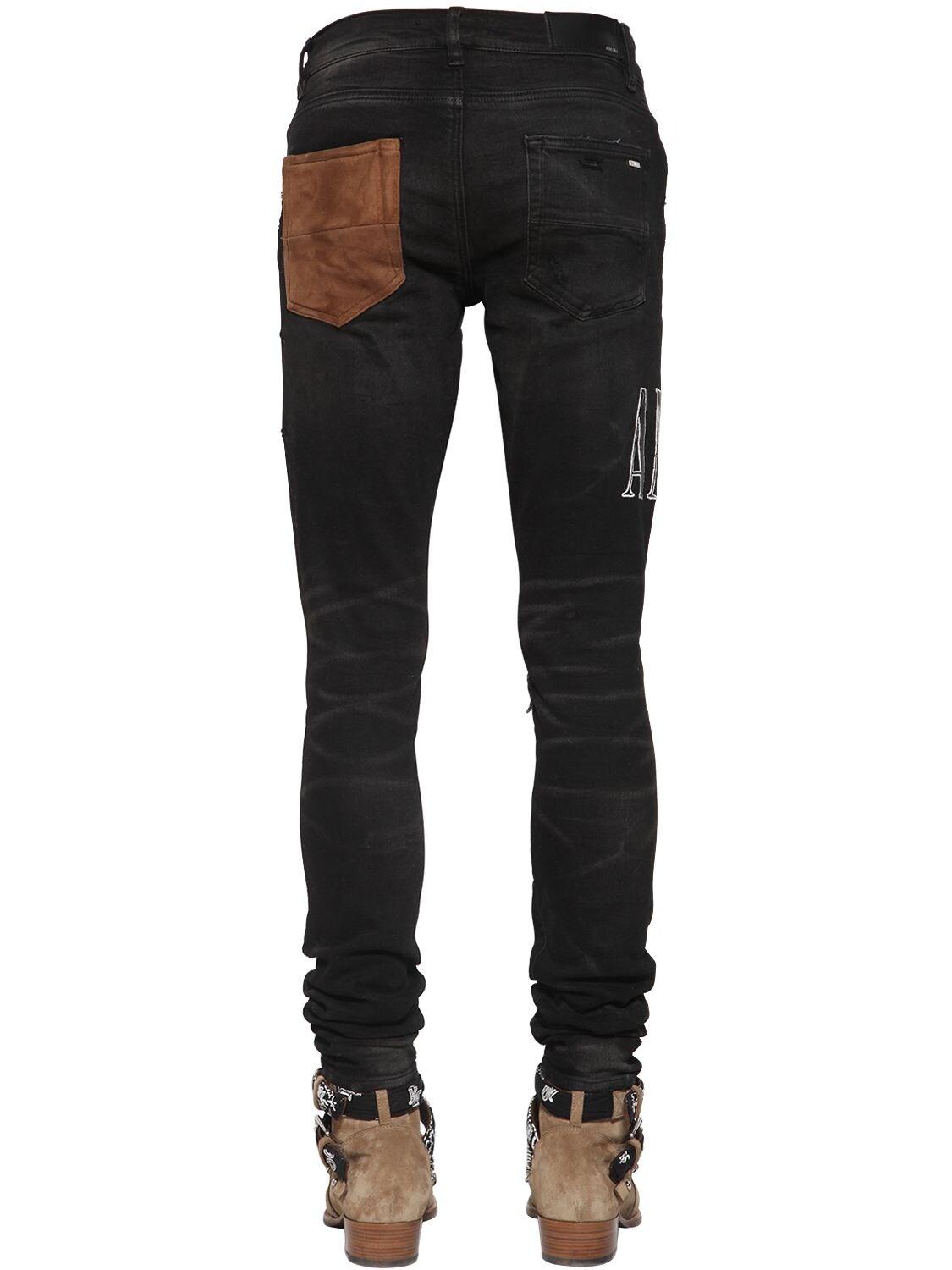 cotton jeans black