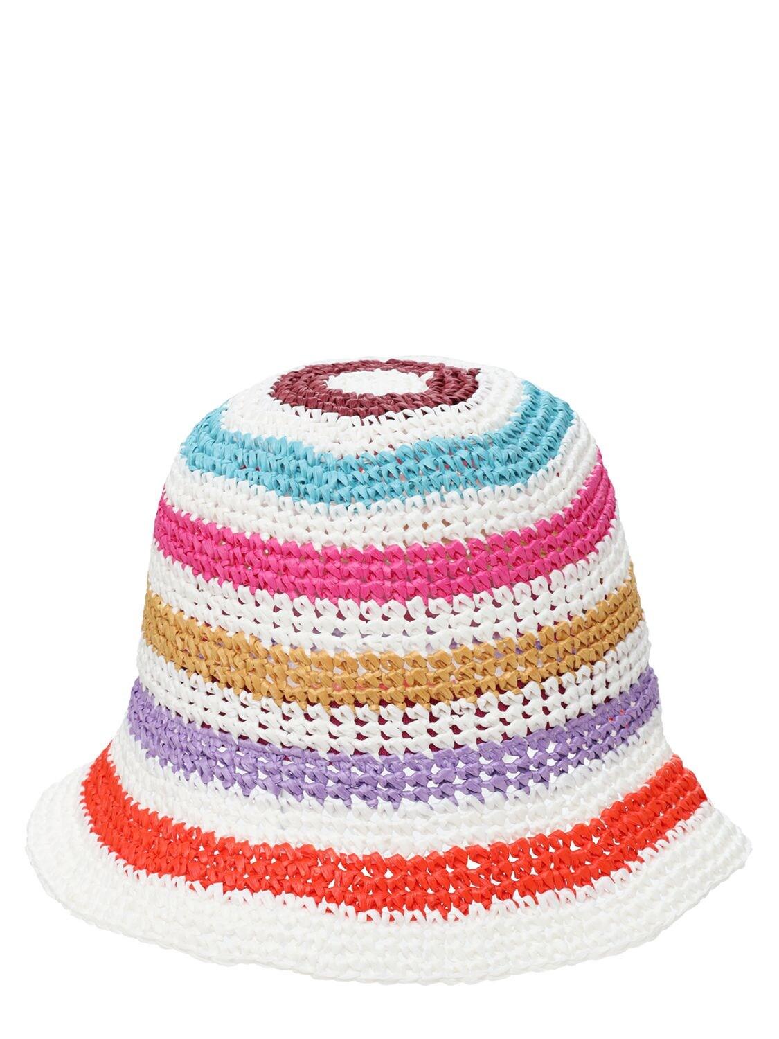 Missoni Crochet Raffia Hat in White | Lyst
