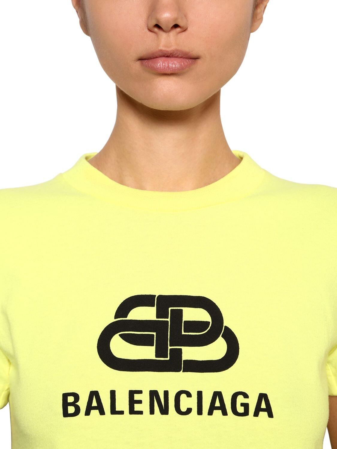 balenciaga neon green t shirt