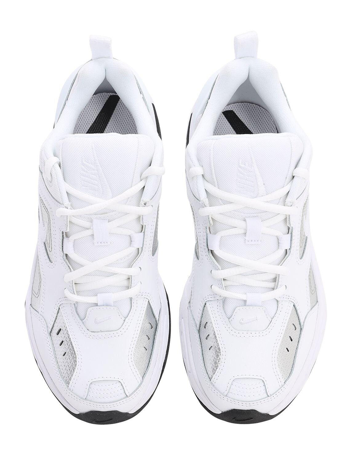 Nike Leather White & Silver M2k Tekno Trainers | Lyst