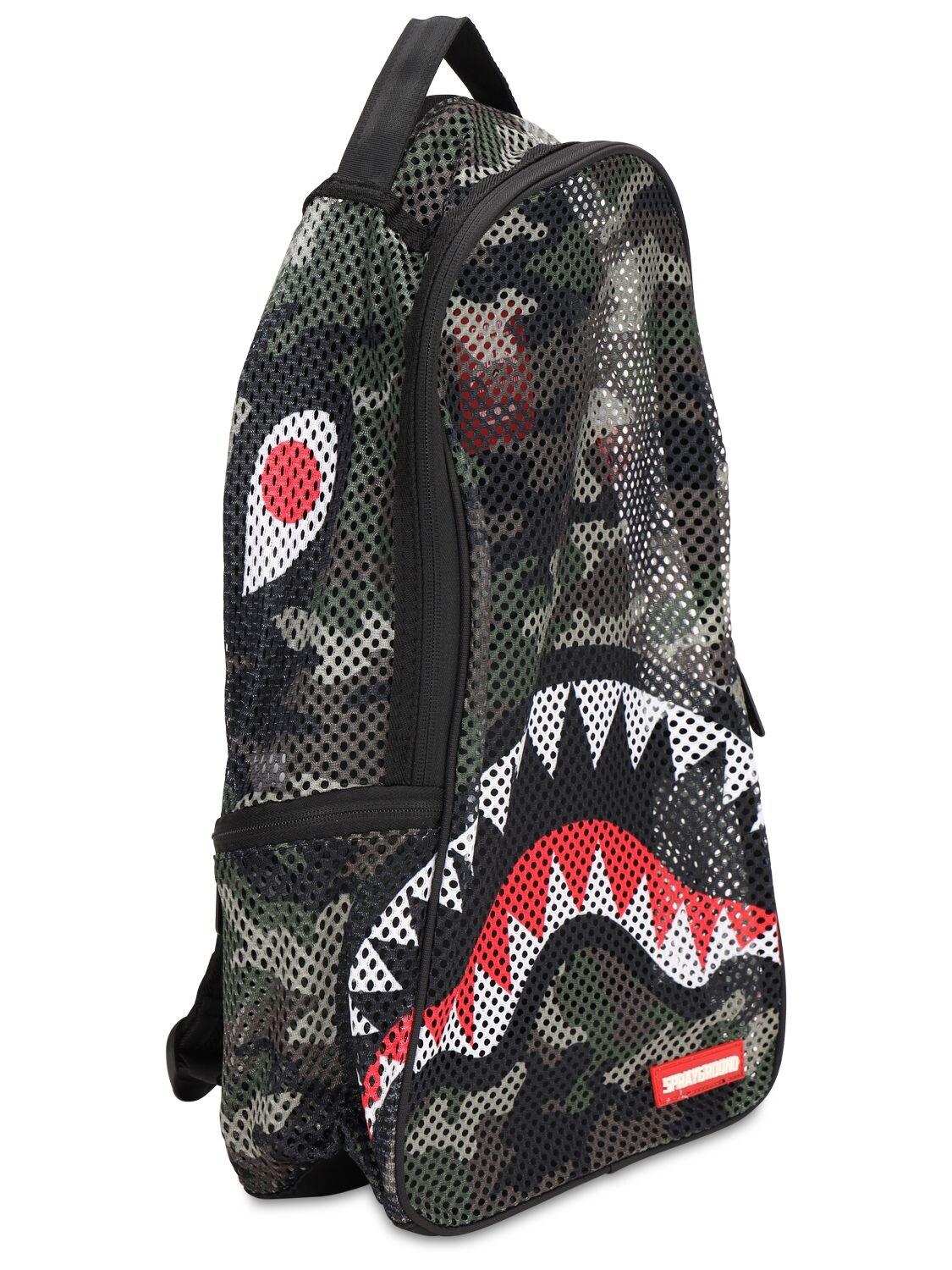 Sprayground Shark Camo Mesh Backpack, Zumiez