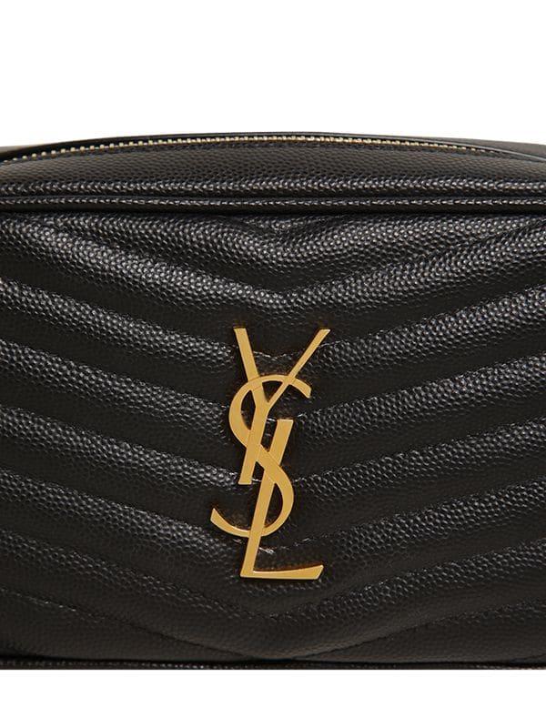 Saint Laurent Mini Lou Quilted Leather Camera Bag in Black - Lyst