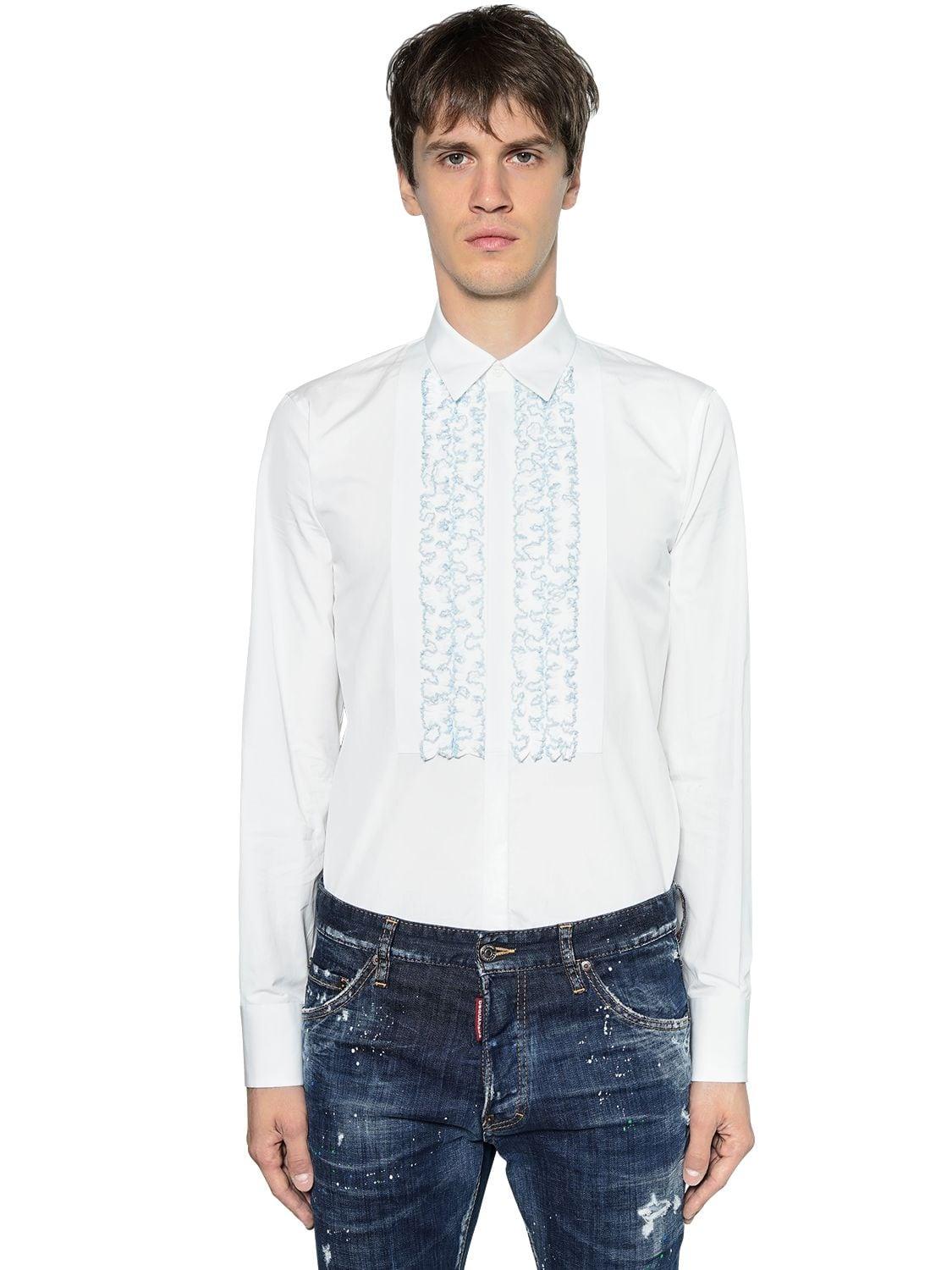 men ruffled tuxedo shirt