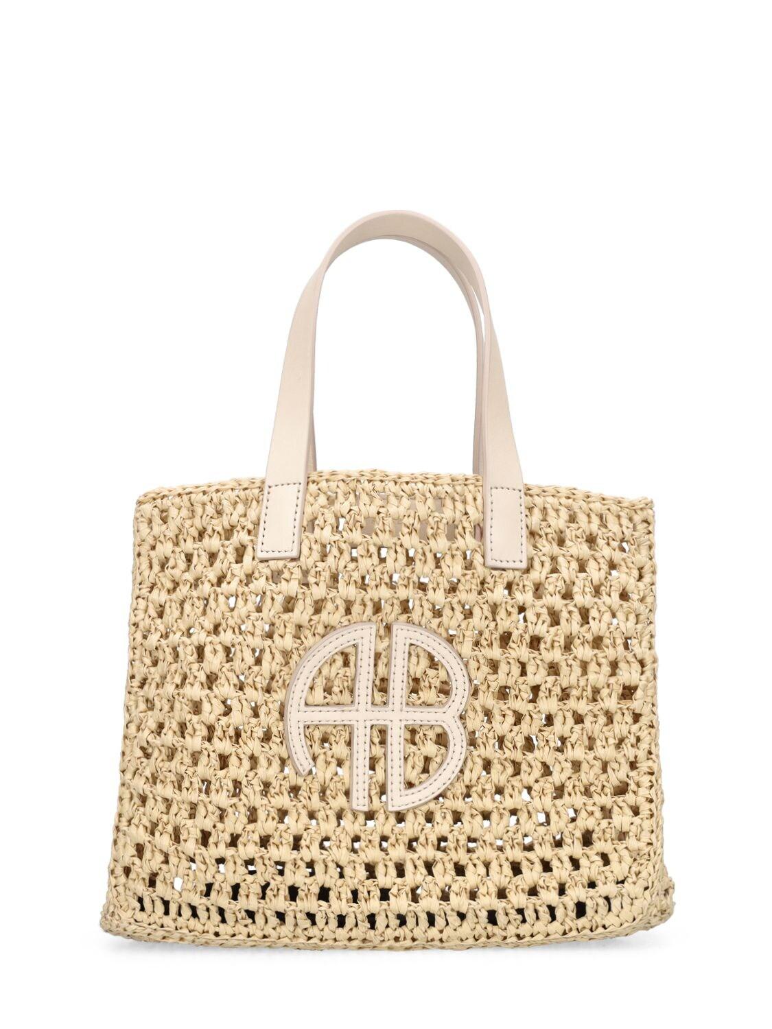 Anine Bing Small Rio Straw Tote Bag in Natural | Lyst UK