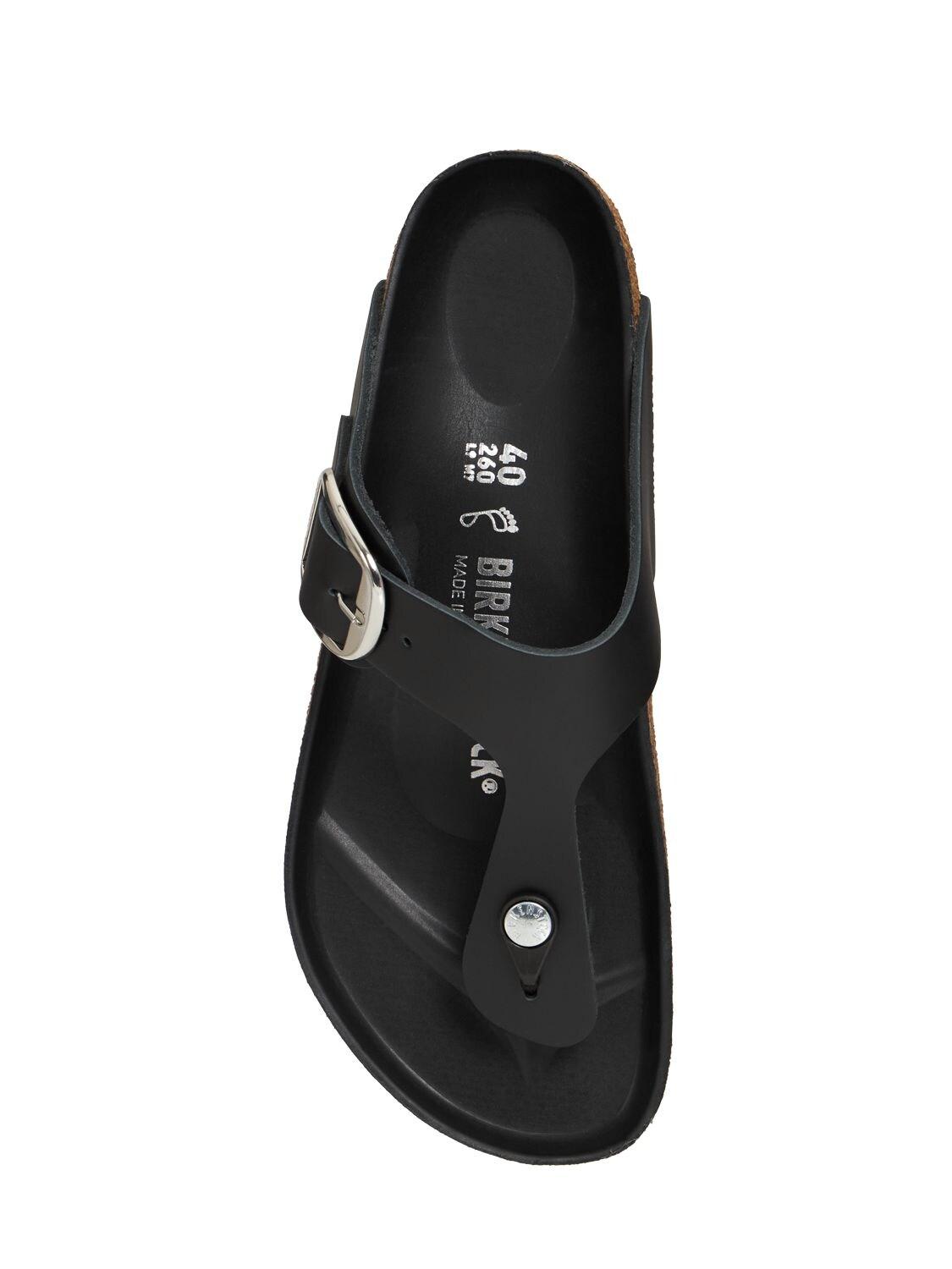 Birkenstock Gizeh Big Buckle Sandals in Black | Lyst