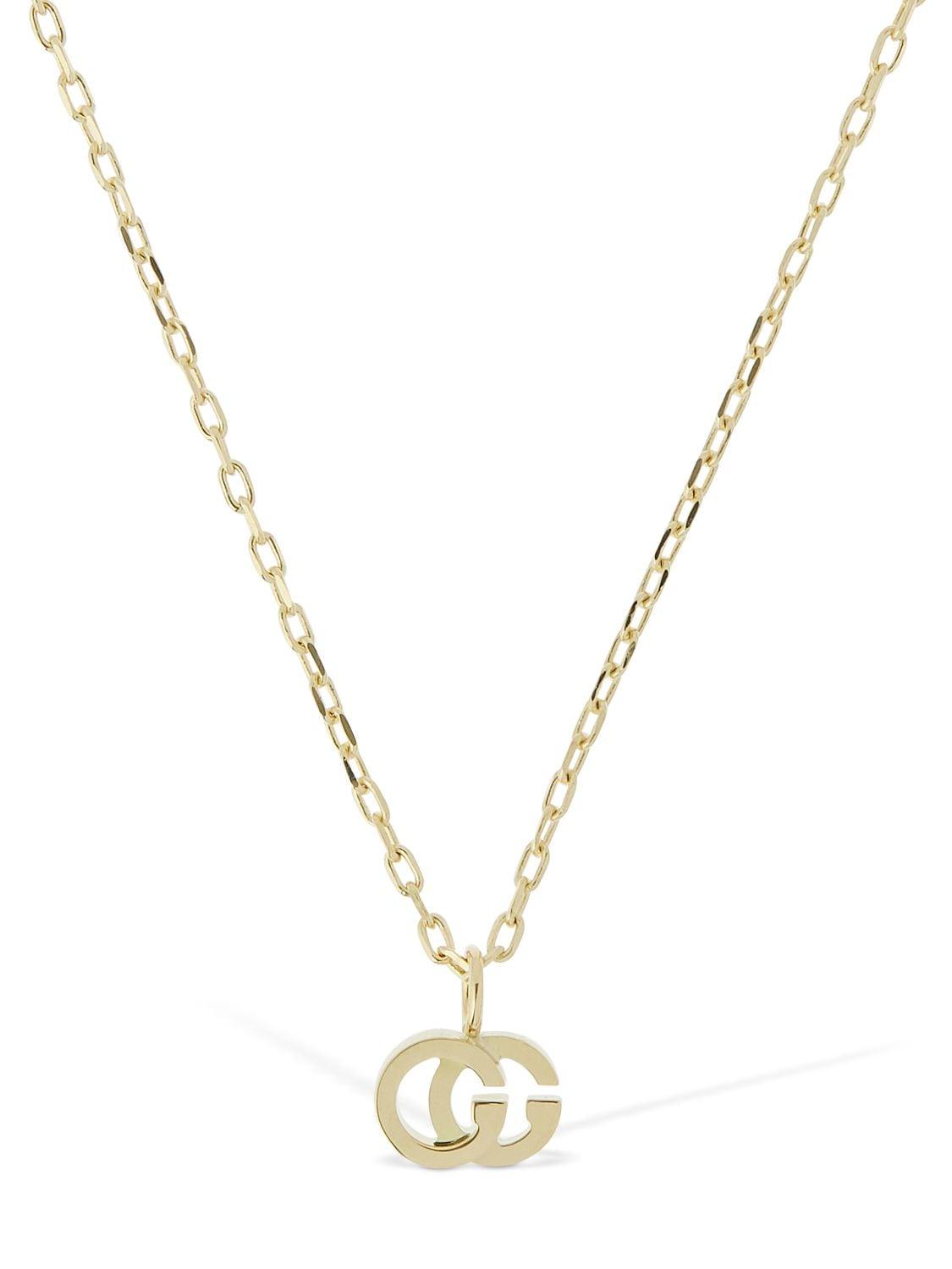 Gucci Halskette Aus 18kt Gold Mit Topaz "gg" in Mettallic | Lyst DE