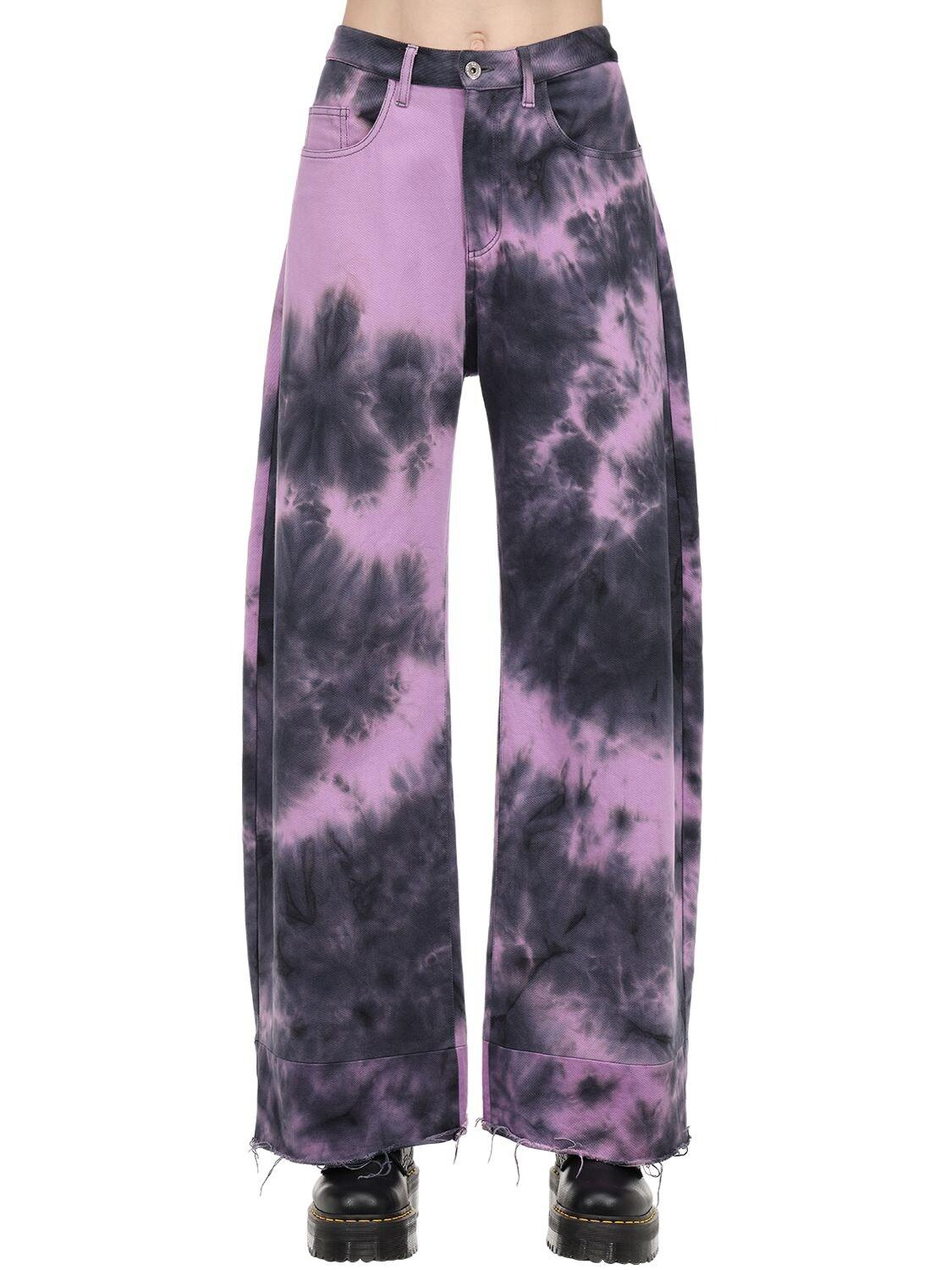 Marques'Almeida Tie Dye Cotton Denim Boyfriend Jeans in Purple - Lyst