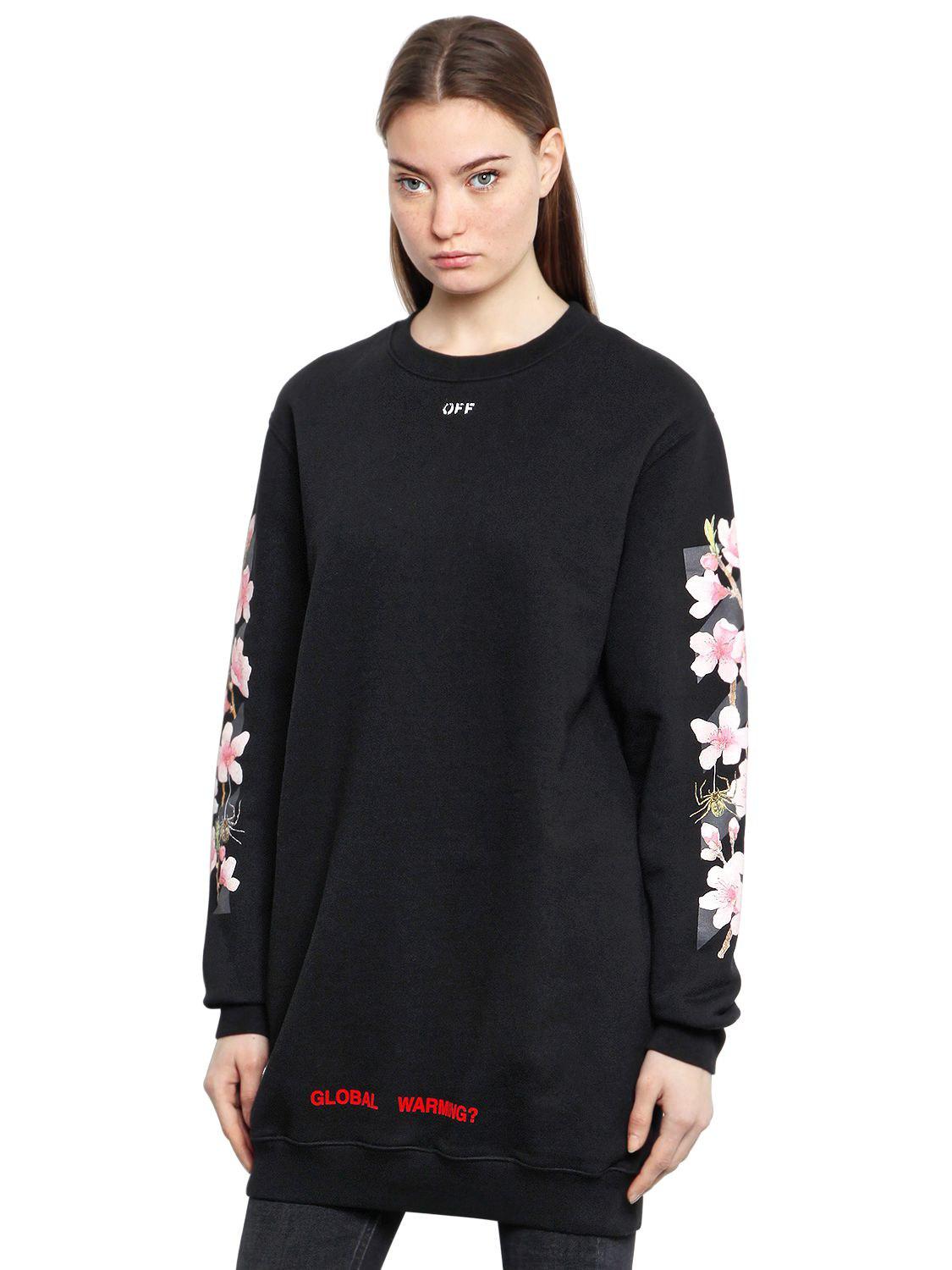off white sweatshirt dress