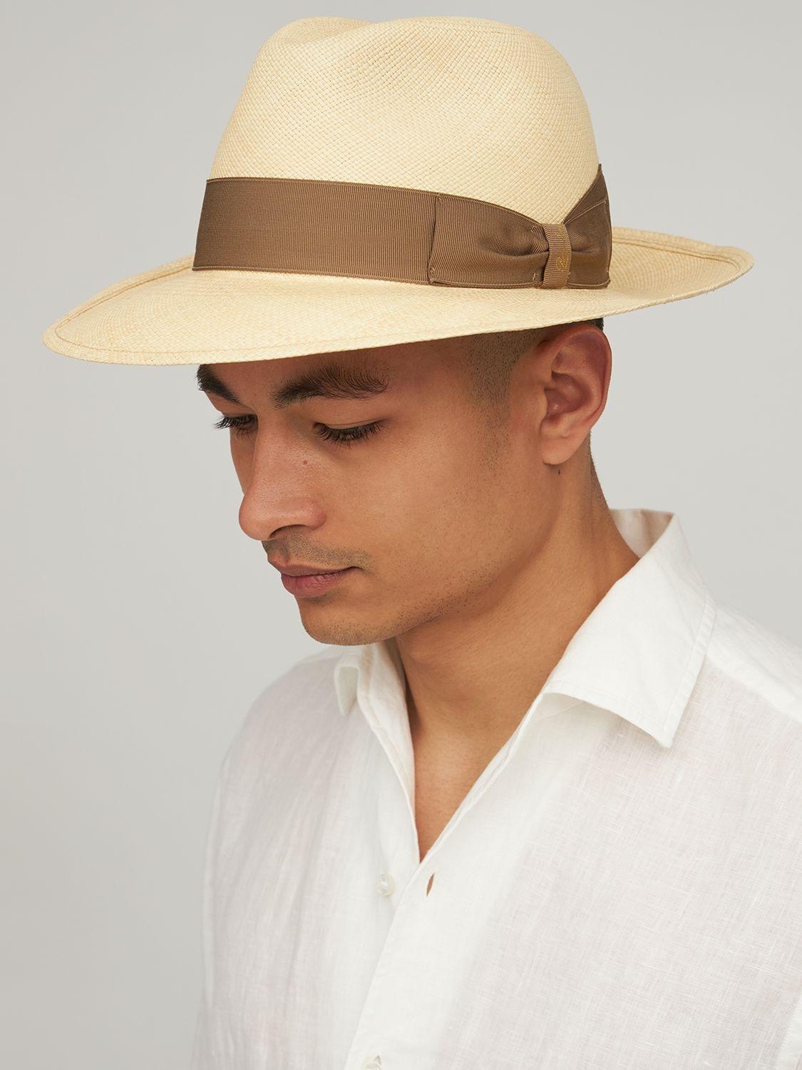 Borsalino Amedeo Wide Brim Straw Panama 