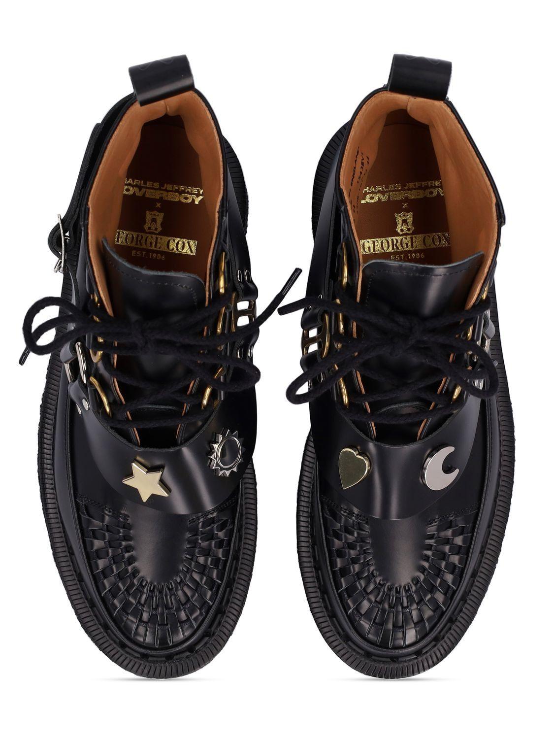 Charles Jeffrey Loverboy X George Cox Leather Boots in Black for