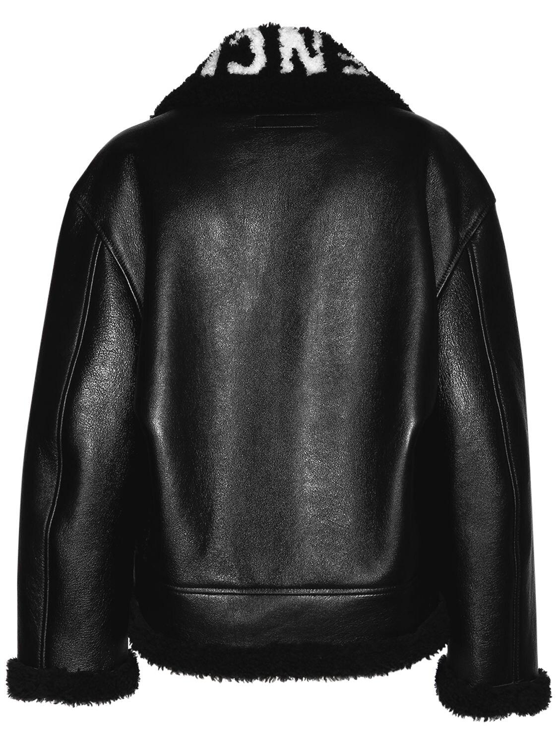Balenciaga Cocoon Shearling Jacket in Black | Lyst